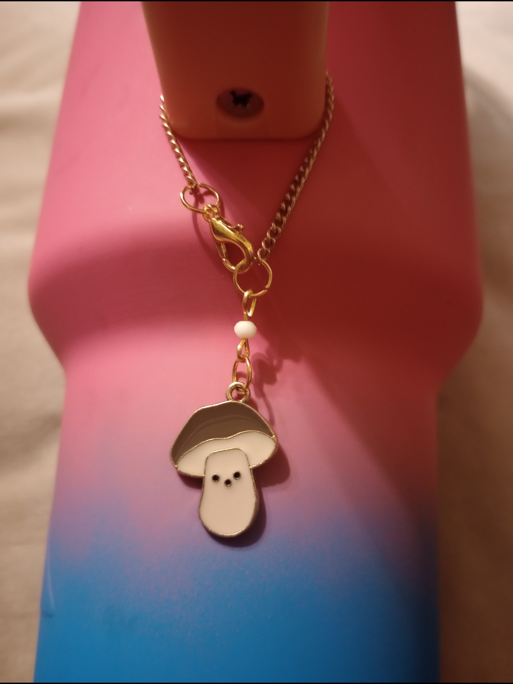 Stanley Tumbler Gold Mushroom Charm